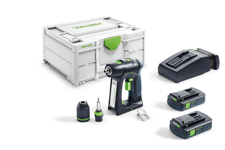 Perceuse-visseuse 18 V C 18 C  + 2 batteries 3,1Ah + chargeur + coffret systainer3 - FESTOOL - 576437