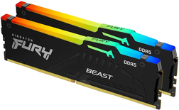 Kit Barrettes mémoire 32Go (2x16Go) DIMM DDR5 Kingston Fury Beast RGB  5600MHz CL40 (Noir)