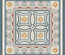 CAPRICE - SAINT TROPEZ BORDURE - Carrelage 20x20 cm aspect ciment motif floral coloré