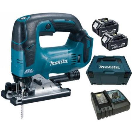 Scie sauteuse 18V + 2 batteries 5Ah + chargeur + coffret Makpac - MAKITA - DJV182RTJ