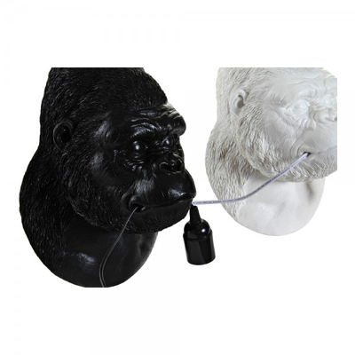 Applique DKD Home Decor Blanc Noir Résine Gorille (2 pcs) (23 x 19 x 32 cm)