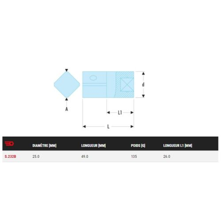 Augmentateur F1/2''- M3/4'' - FACOM - S.232B