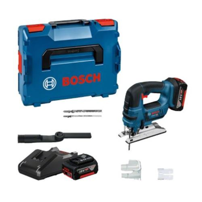 Scie sauteuse 18V GST18 V-LI B + 2 batteries 4Ah + chargeur rapide + coffret L-BOXX - BOSCH - 06015A6106