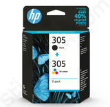 Pack 2 Cartouches d'encre HP 305 (Noir + Couleurs)