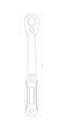 Cliquet standard réversible 1/2'' 72 dents - HANGER - 251090