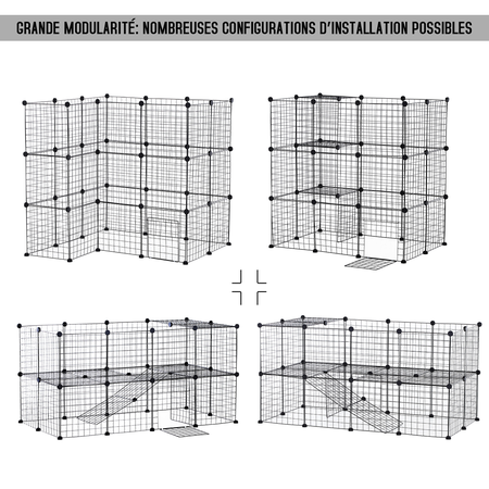 Cage parc enclos modulable pour animaux domestiques