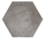 TERRA ANTRACITE HEXAGONAL 25x21,6 cm - Uni Carrelage aspect ciment vieilli - Gris