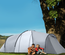 Tente de camping familiale 4-6 personnes 2 cabines rouge gris