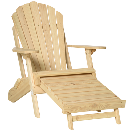 Fauteuil de jardin Adirondack pliable pin naturel