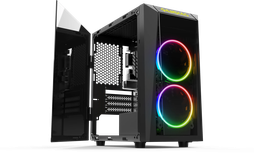 Boitier Mini Tour Micro ATX Gamdias Talos E1 RGB avec panneaux vitrés (Noir)