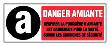 Panneaux d'interdictions rectangulaires 330x120mm ''Danger amiante'' - NOVAP - 4034355