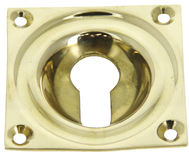 Entrée cuvette laiton 60x60mm clé I laiton poli - DEVISMES - 30360ILP