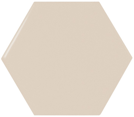 SCALE HEXAGONE - GREIGE - Faience 12,4 x10,7 cm hexagonal Beige