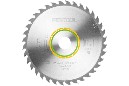 Lames de scie circulaire Wood Universal HW 210x30x2,4mm - 36 dents - FESTOOL - 493198