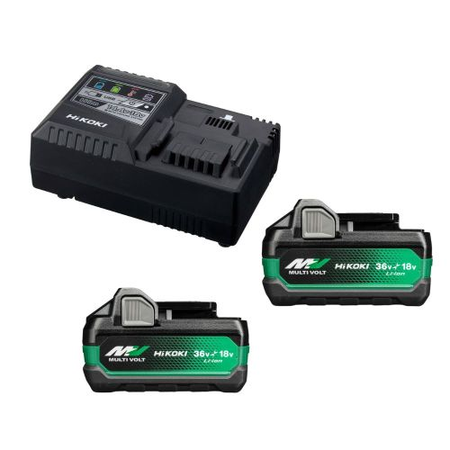 Pack de 2 batteries Multi-Volt 36 - 18 V + chargeur UC18YSL3 - HIKOKI - UC18YSL3WEZ