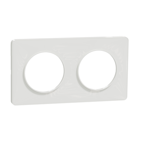 Plaque ODACE TOUCH horizontal/vertical blanc 2 postes - SCHNEIDER ELECTRIC - S520804