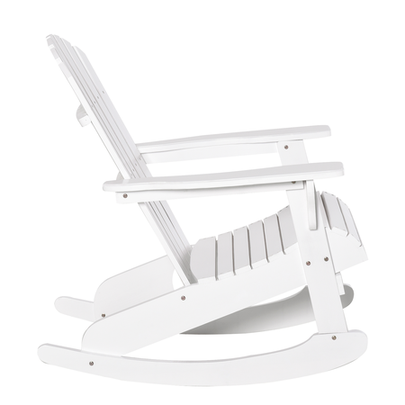 Fauteuil de jardin Adirondack à bascule bois sapin blanc