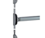 Antipanique PUSH BAR 1900 1 point L850 Gris resistant au feu - ASSA ABLOY - 16565000