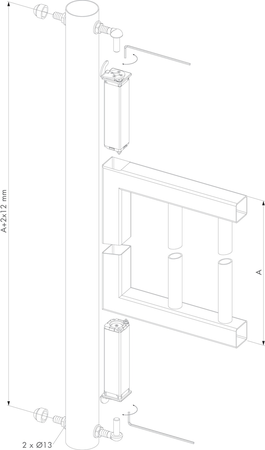 Paire de charnière à ressort Swing pour portillon 150mm - LOCINOX - P00009389