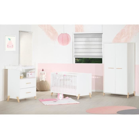 Lit bébé 120 x 60 en bois blanc