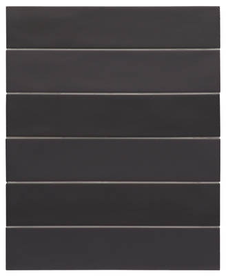 WADI NOIR - Carrelage 6x30 cm rectangulaire mate noir 30060