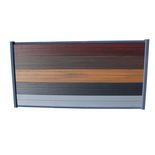 Kit complet de départ/fin clôture en composite coextrudé 1,50 L x 1,80 H (4 coloris) - Coloris - Chêne foncé, Hauteur - 180 cm, Longueur - 150 cm