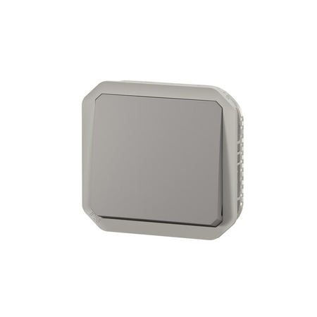 Poussoir NO PLEXO 10 A avec enjoliveur finition gris - LEGRAND - 069540L