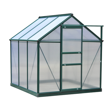 Serre de jardin polycarbonate alu. vert