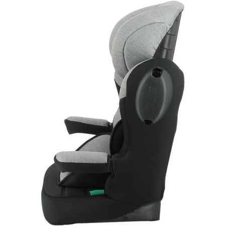 Siege Auto  ceinturé NANIA MAX I 76-140 cm R129 ‚Äì de 3 a 10 ans ‚Äì Tetiere réglable - Base inclinable - Gris - Fabrication F