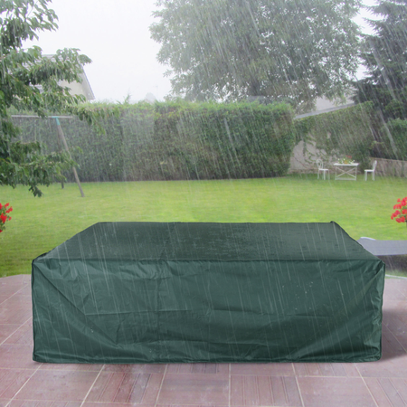 Housse de protection étanche salon de jardin polyester PVC vert