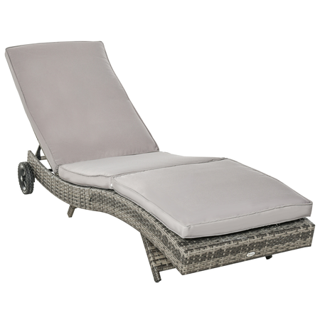 Bain de soleil inclinable 5 positions matelas résine tressée