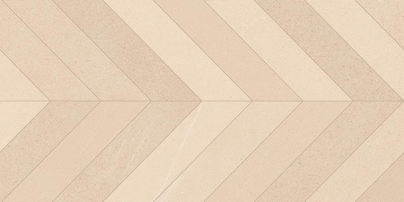 SEINE RILSE  CREMA  - Carrelage aspect pierre chevron 60x120 cm grand format