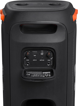 JBL PartyBox 110, Haut-parleur Portable Bluetooth, Lumières Intégrées, IPX4, Étanche, Basses Profondes, 12h de Lecture, JBL True Wireless Stereo