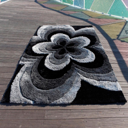 Tapis shaggy 3D tufté main