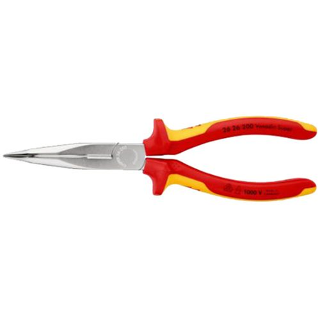 Pince à becs demi-ronds coudée isolante 1000V 200mm - KNIPEX - 26 26 200