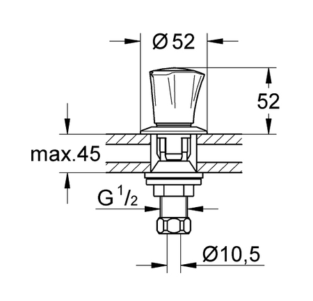 Paire de robinet de bidet COSTA L chromé GROHE 18904-001