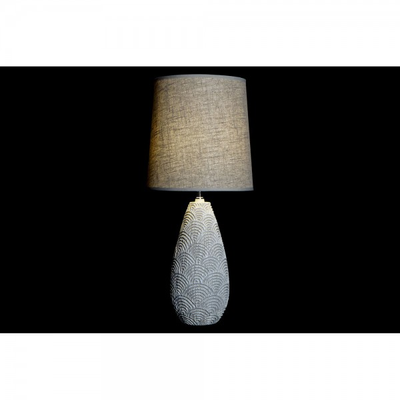 Lampe de bureau DKD Home Decor Blanc Beige Polyester Résine (2 pcs) (35 x 35 x 64 cm)