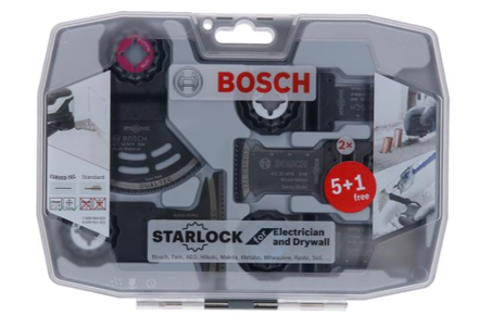 Coffret Starlock 6 lames pour électricien et plaquiste bois/metal - BOSCH - 2608664622