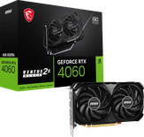Carte Graphique Nvidia MSI GeForce RTX 4060 Ventus 2X Black OC 8Go