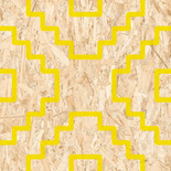 SERIAKI STRAND AMARILLO Carrelage aspect bois OSB jaune Taille 60 x 60 cm