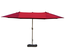 Parasol de jardin XXL pied contrepoids inclus acier polyester haute densité