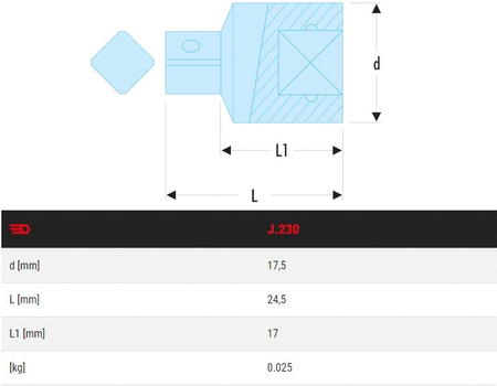 Réducteur F3/8'' à M1/4'' - FACOM - J.230