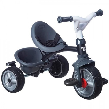 SMOBY Tricycle enfant évolutif Baby Driver Plus - Structure métal - Gris