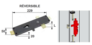 Serrure 3 points pour volet profil eurpoéen - TORBEL - 8600016
