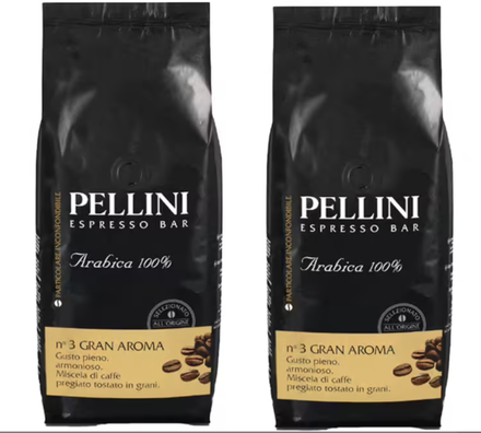 2 x 1 kg café en grain Gran Aroma n°3 - PELLINI