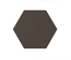 KROMATIKA - BROWN - Carrelage hexagonal 11,6x10,1 cm marron