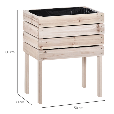 Lot de 4 jardinières sur pied modulables bois sapin naturel