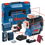 Laser à lignes 12V GLL3-80C rouge support BM1 + cellule LR7 + 1 batterie 2Ah + chargeur en coffret L-BOXX - BOSCH - 0601063R05
