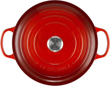 Le Creuset Cocotte Signature en Fonte Émaillée avec Couvercle, 30 cm, 8,4 L, Cerise