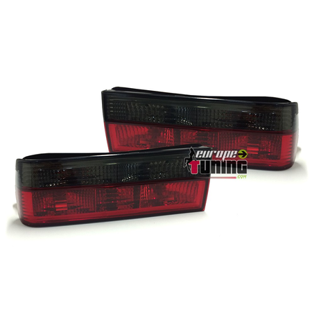 PAIRE DE FEUX ARRIERES ROUGE NOIRS BMW SERIE 3 E30 PHASE 1 (12102)